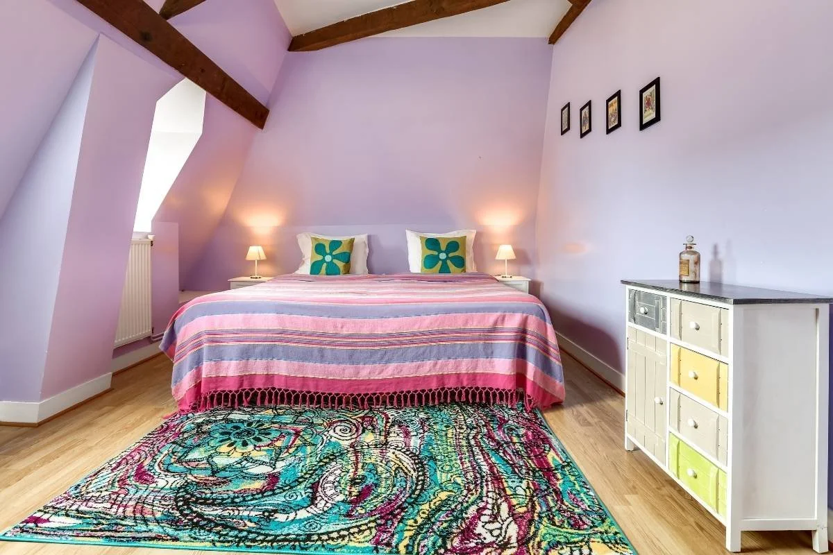 Chambre du Château Turgot en Normandie