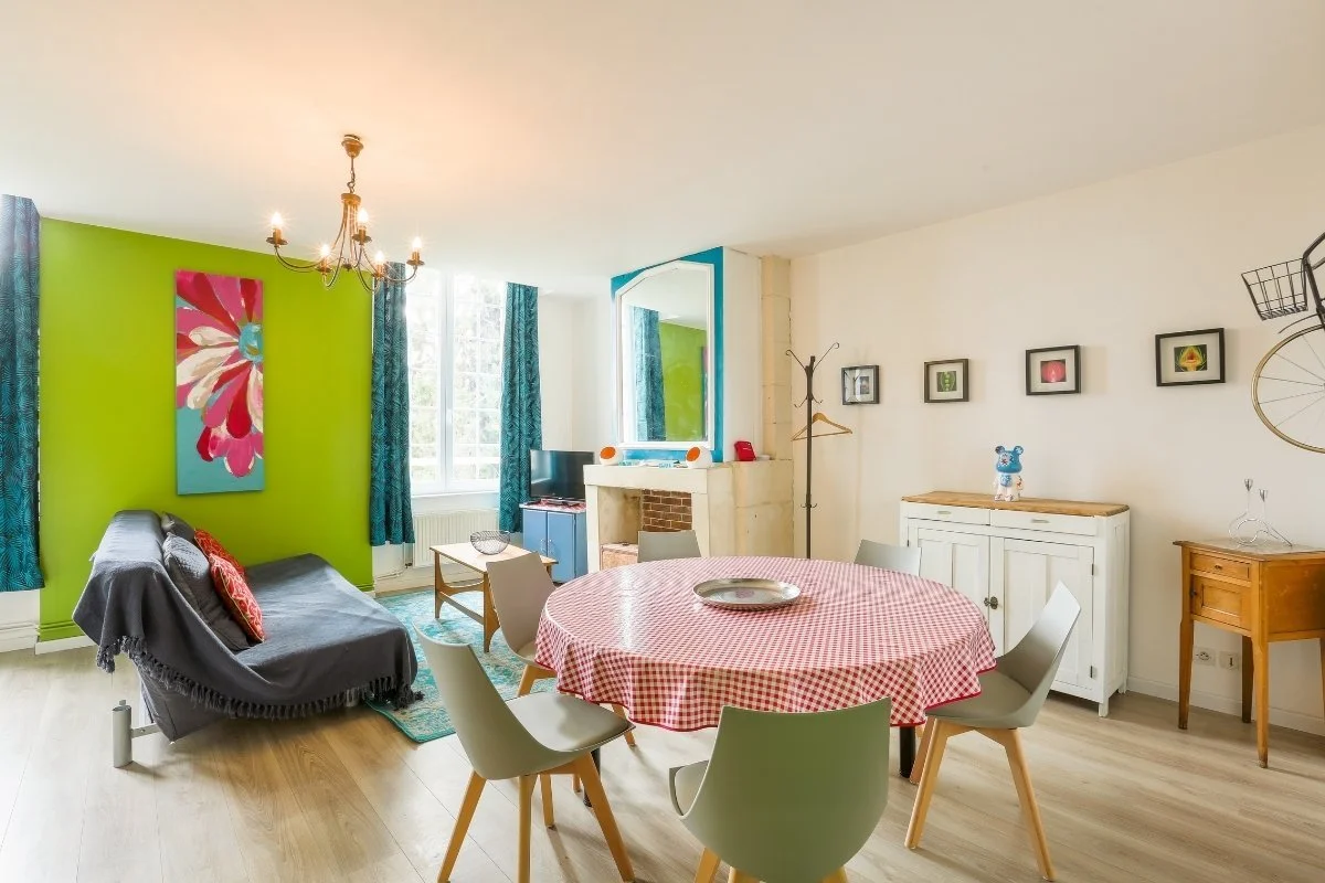 Salon du Château Turgot en Normandie