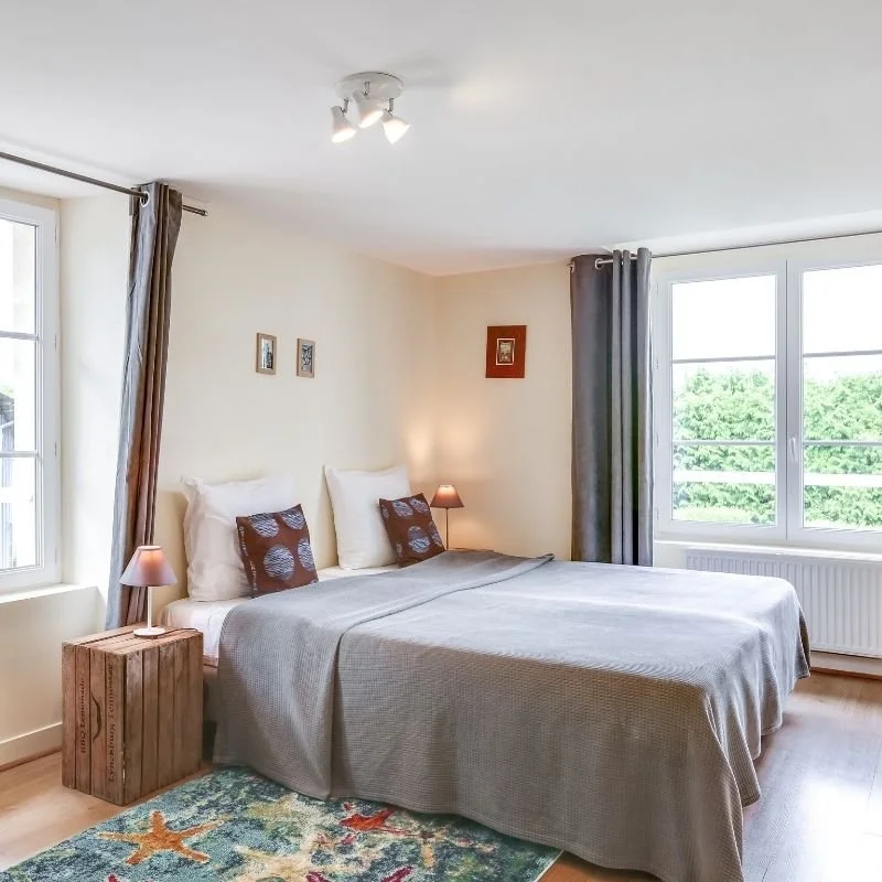 Chambre du Château Turgot en Normandie