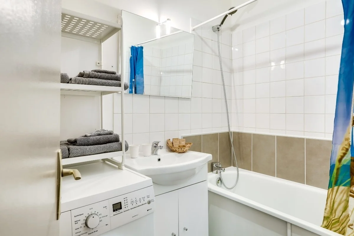 Salle de bain du Château Turgot en Normandie