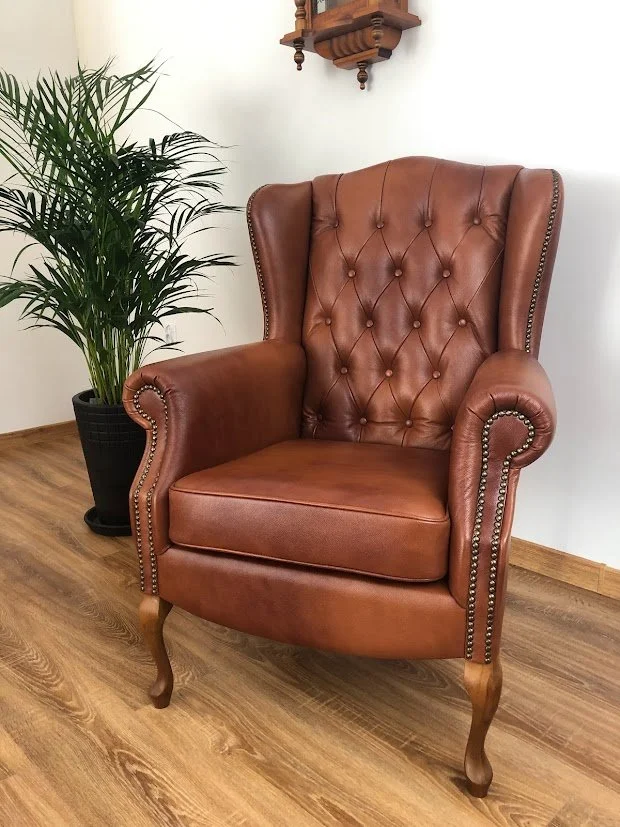 Fotel Uszak Chesterfield