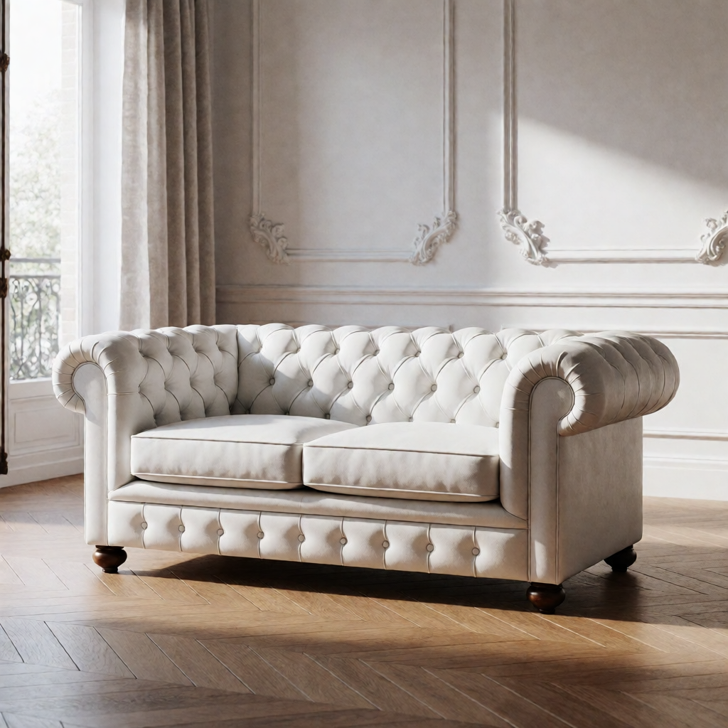 3-osobowa Klasyczna Sofa Chesterfield – Skóra Naturalna Premium 200 cm