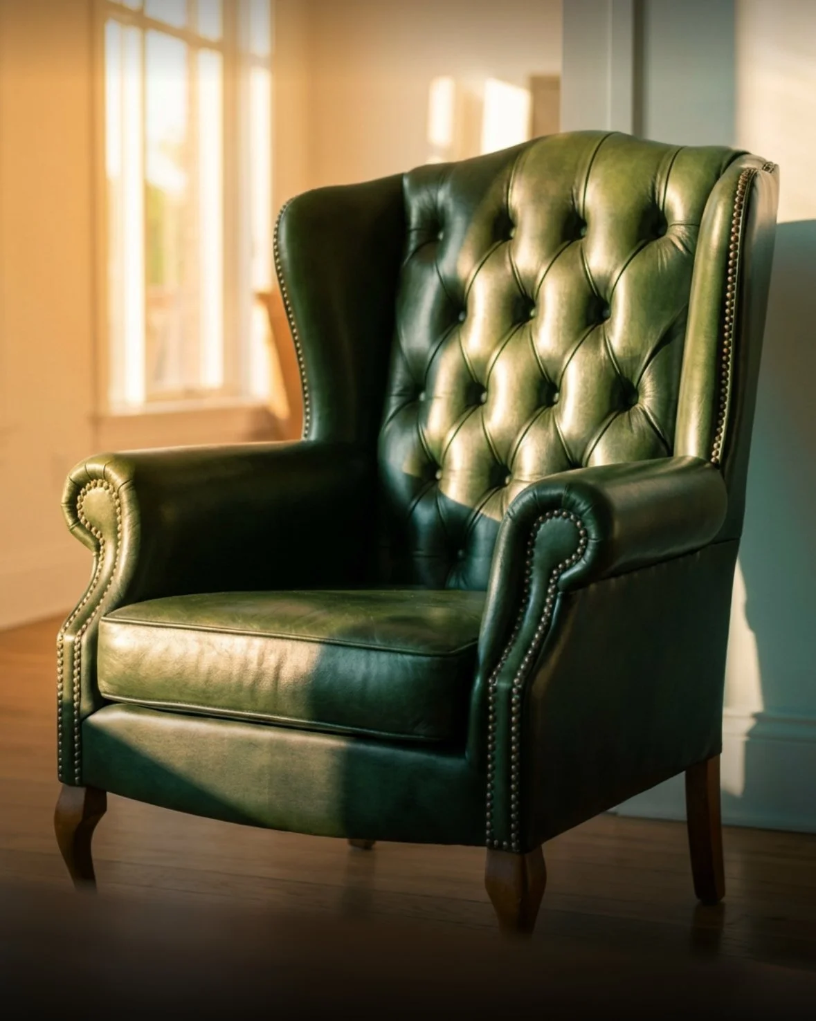 Fotel Uszak Chesterfield