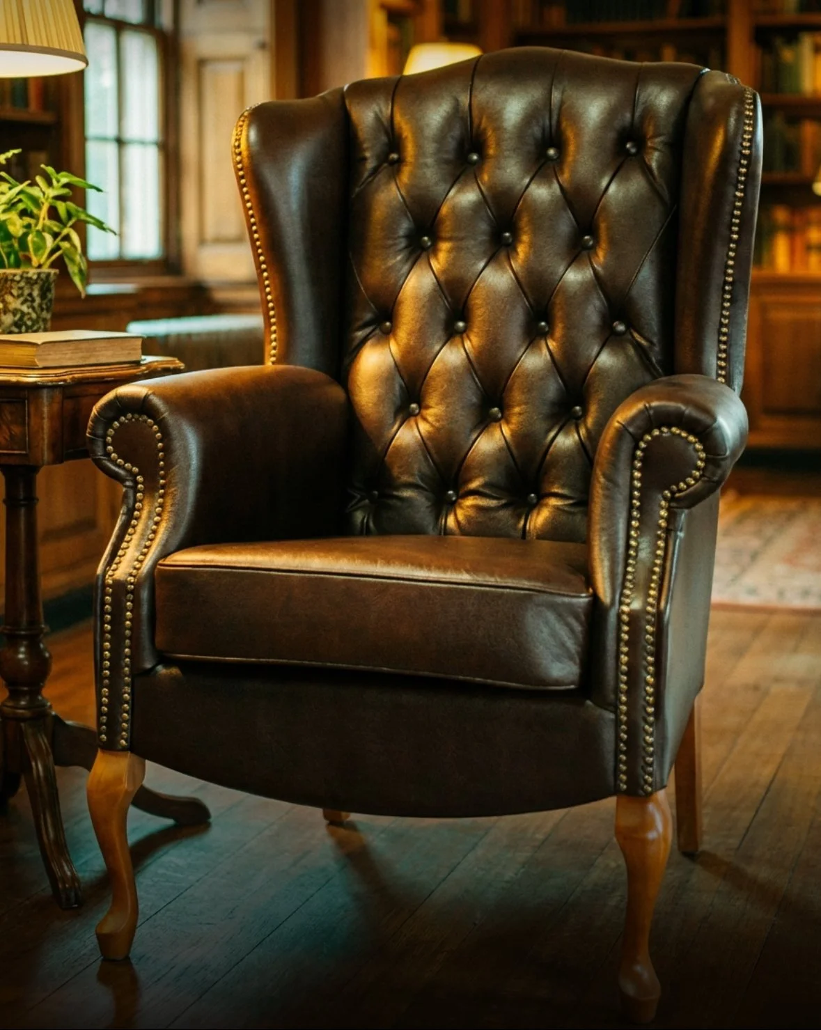 Fotel Uszak Chesterfield