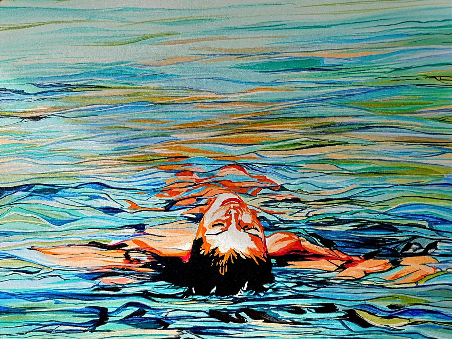 Water Woman 80x80cm