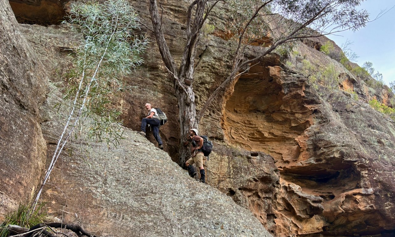 Yuri and Oli find a way up onto the next peak