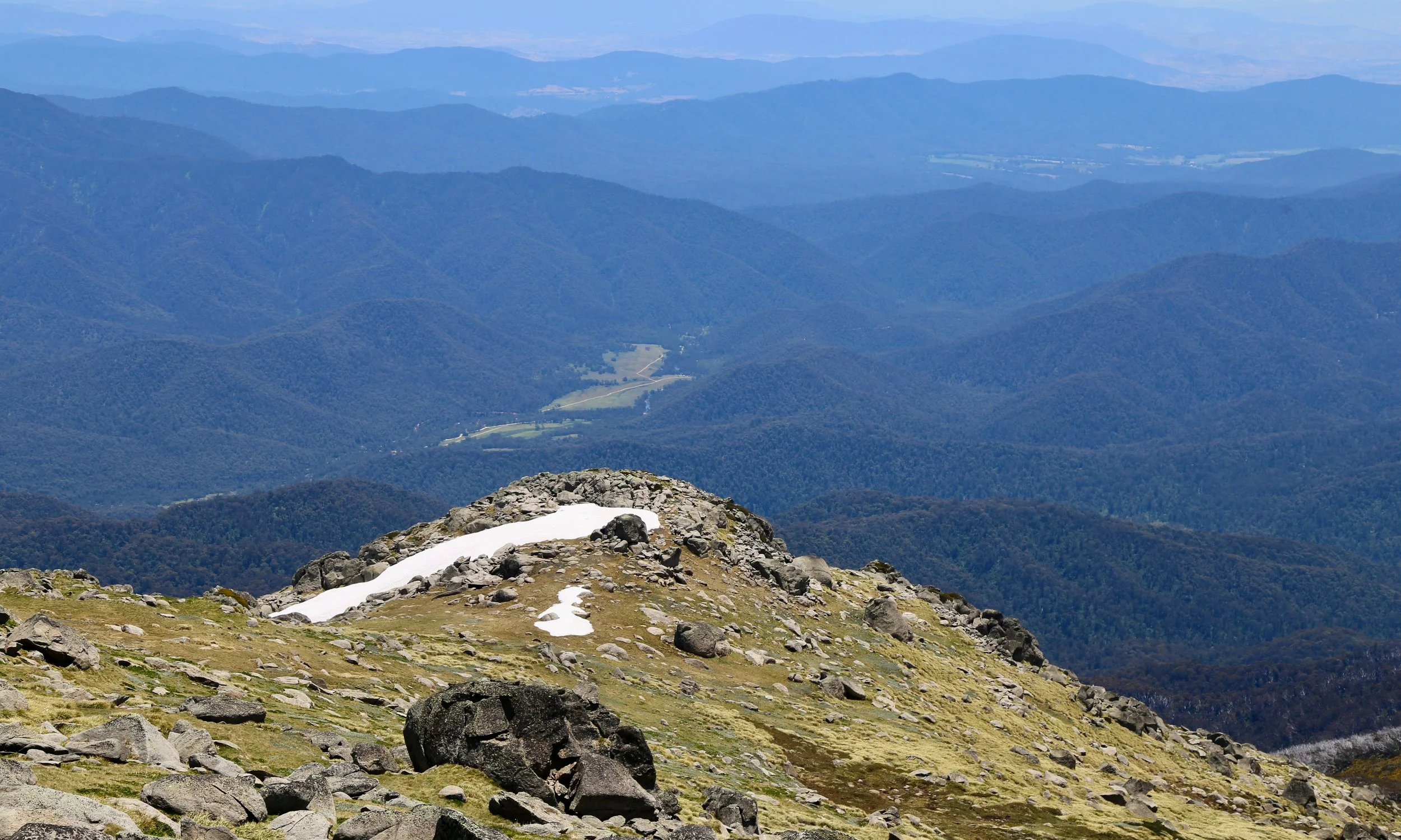 view north-west from Mt Townsend