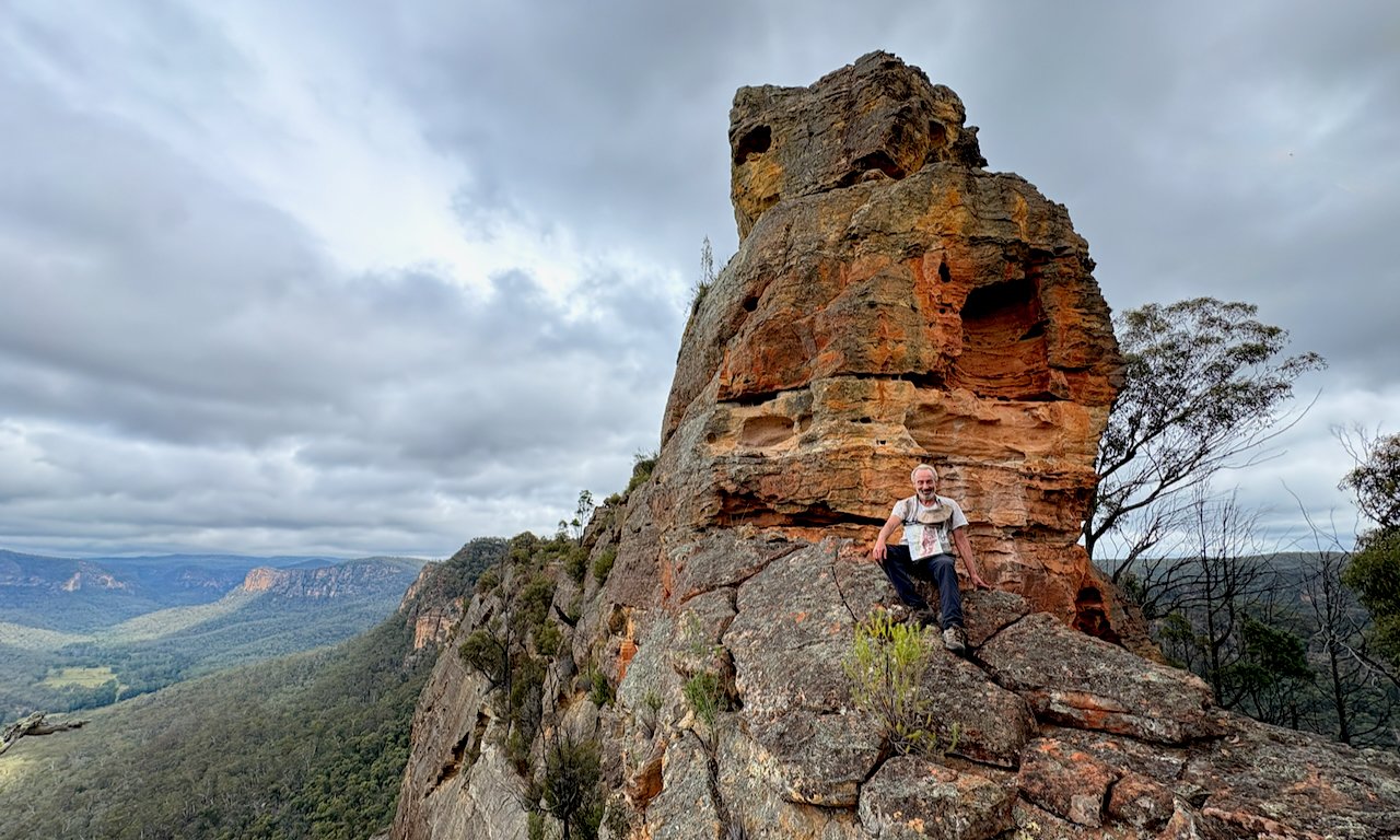Yuri at the furthest point of this trip. The southern Yodellers extents behind.