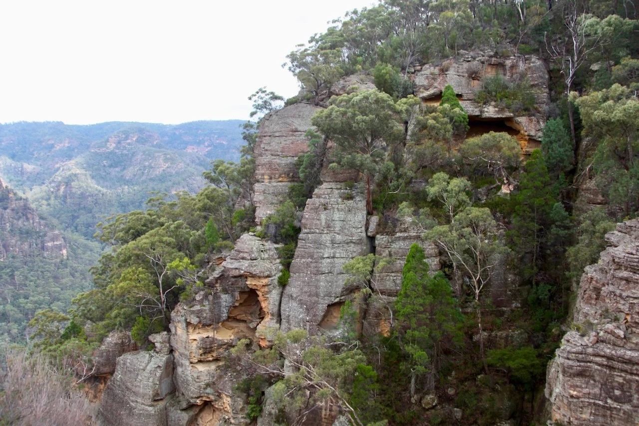 Deeply dissected cliffs