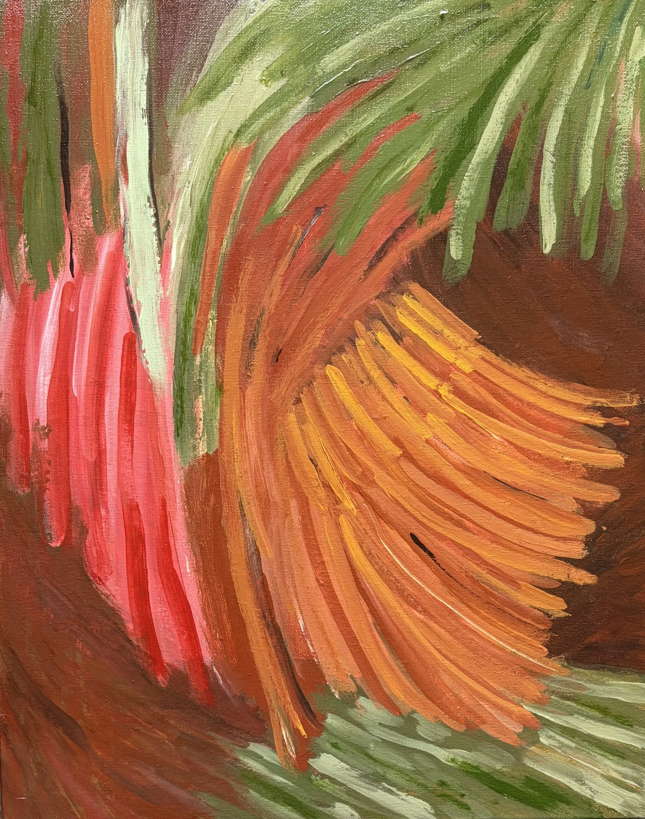 Turning, acrylic on stretched canvas, 50 x 40cm