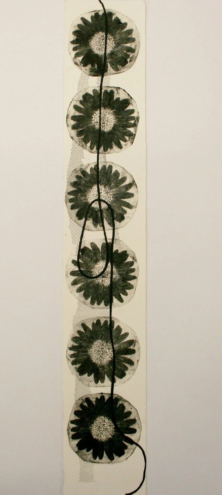 Flowers 6, Dry point on rag paper, 53 x9cm - Sold