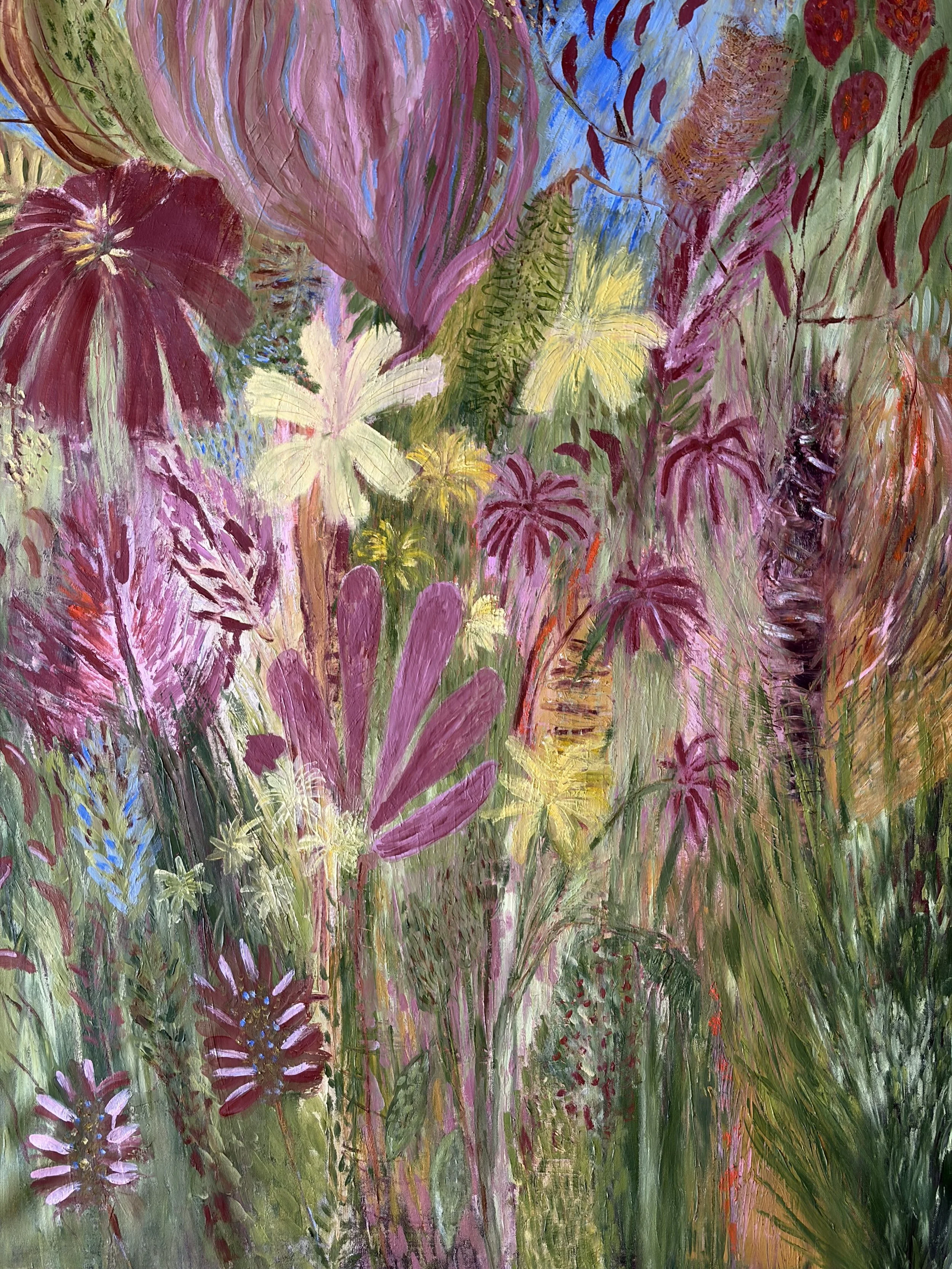 Wild Bloom, Oil on stretched canvas, 125 x 86cm