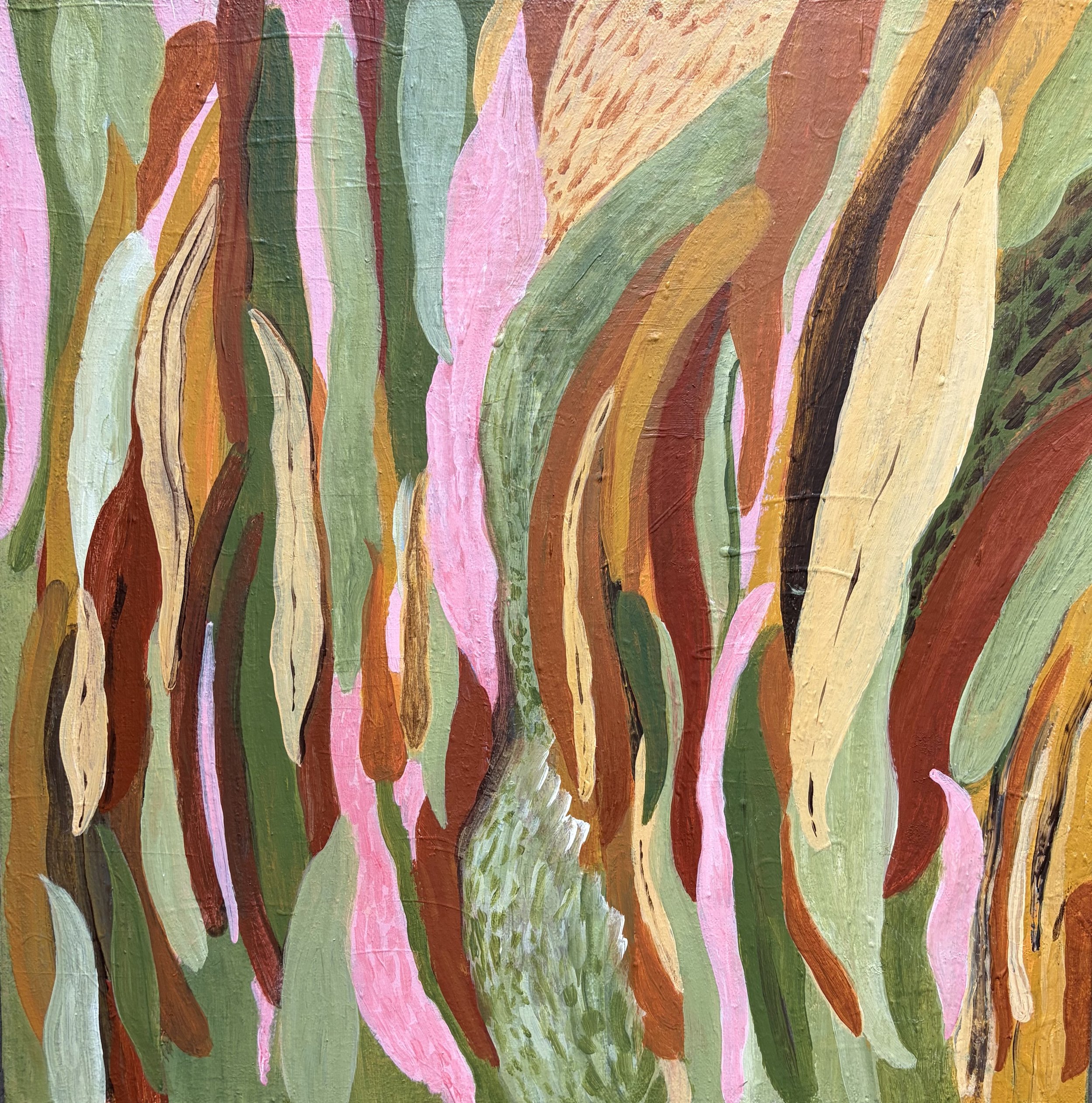 Flourish, acrylic on stretched canvas, 50 x 50cm