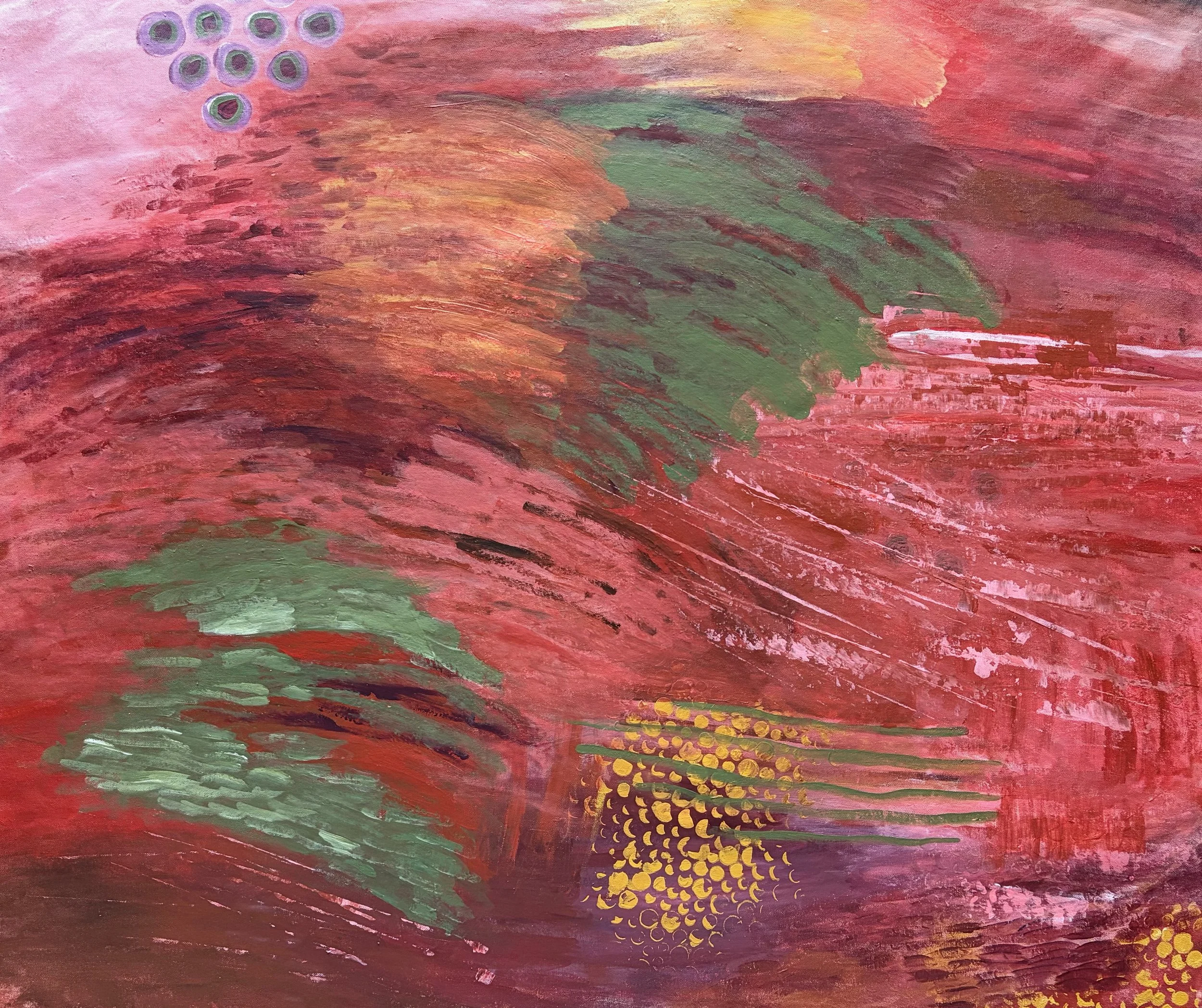 When the Earth Remembers, acrylic on stretched canvas, 85x102cm