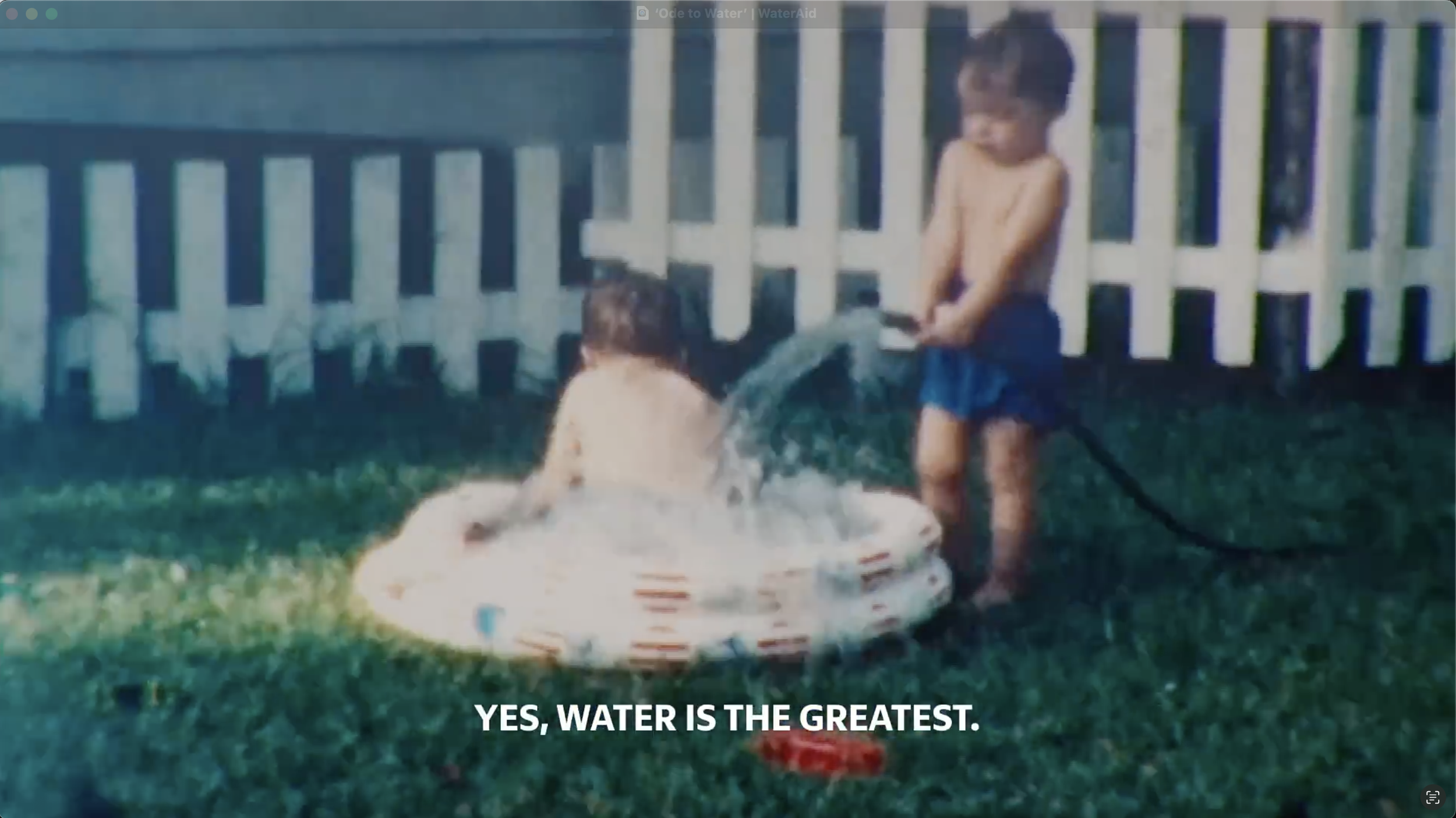 WATERAID - ODE TO WATER 