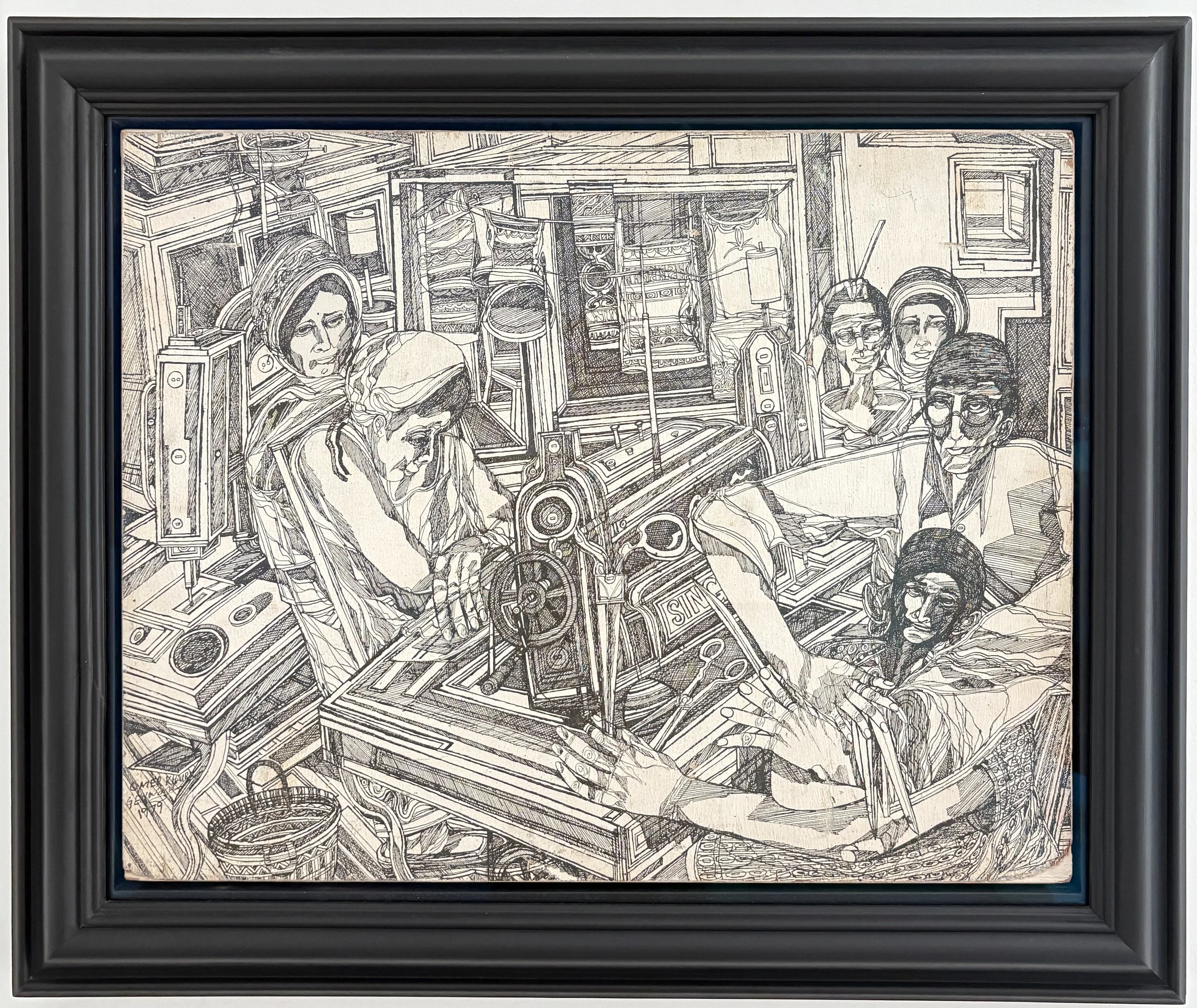 Omer Khairy Sewing Machine Black ink on board 60 x 70cm Courtesy of Lina Haggar (1).jpg