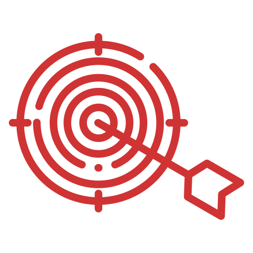 In Your Corner red bullseye  icon representing Outcomes