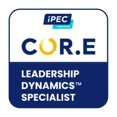 In Your Corner professional certifications for coaches and consultants: iPEC Coaching logo with 'CORE' and 'Leadership Dynamics Specialist' badge
