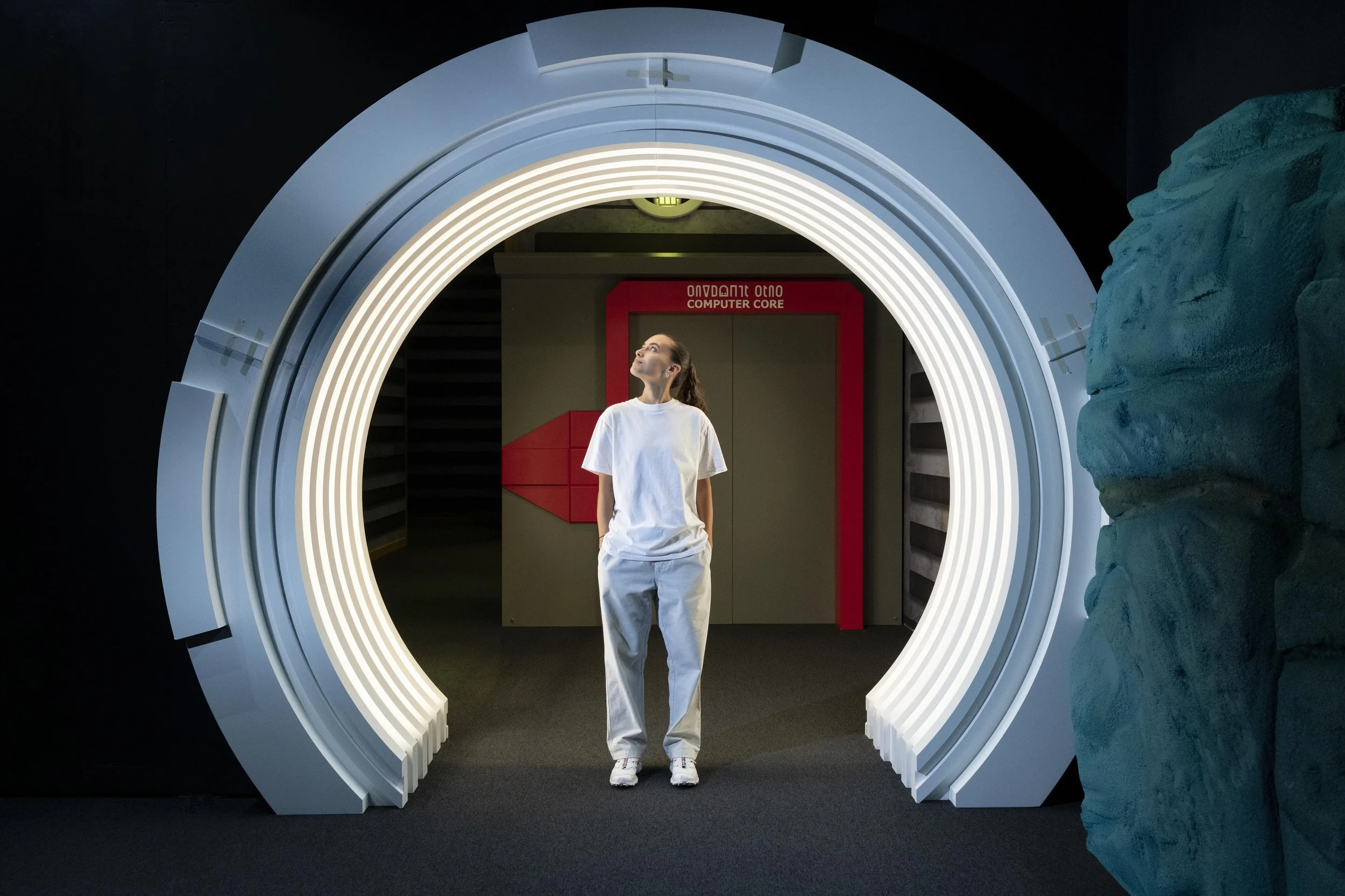 Creative team collaborating in immersive audio and sound design for immersive exhibitions.