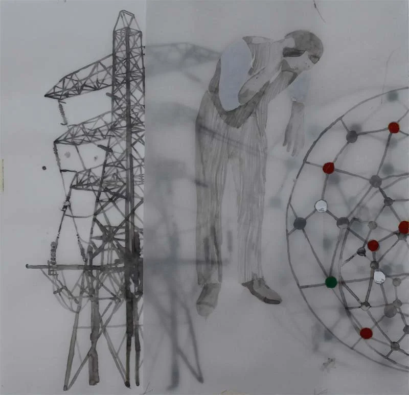 Firement, 2014, ink on vellum