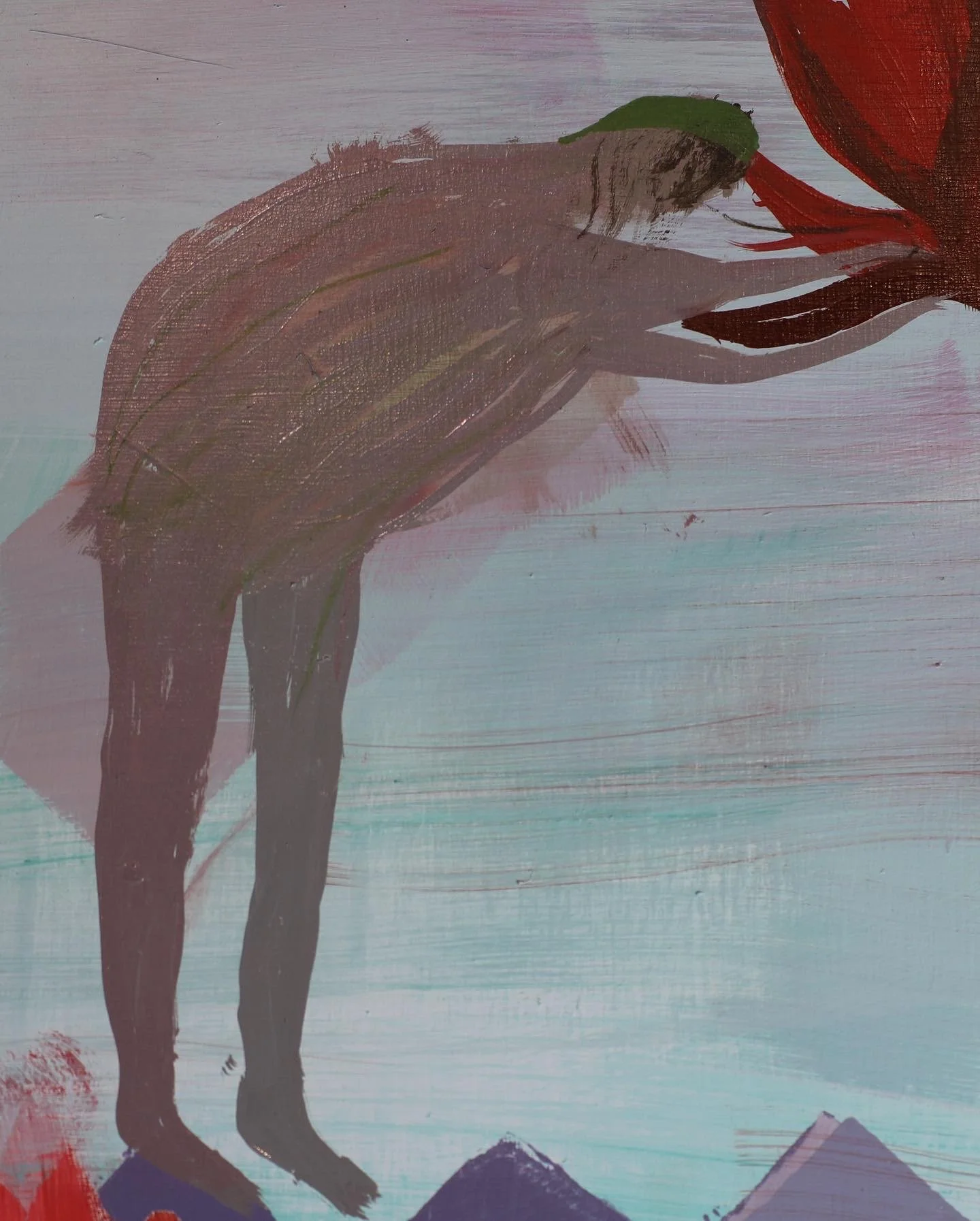 2021, Collapsing Colony, We Foragers Unquiet, 120 by 240 inches, oil and acrylic on board, Thinktank, Birmingham