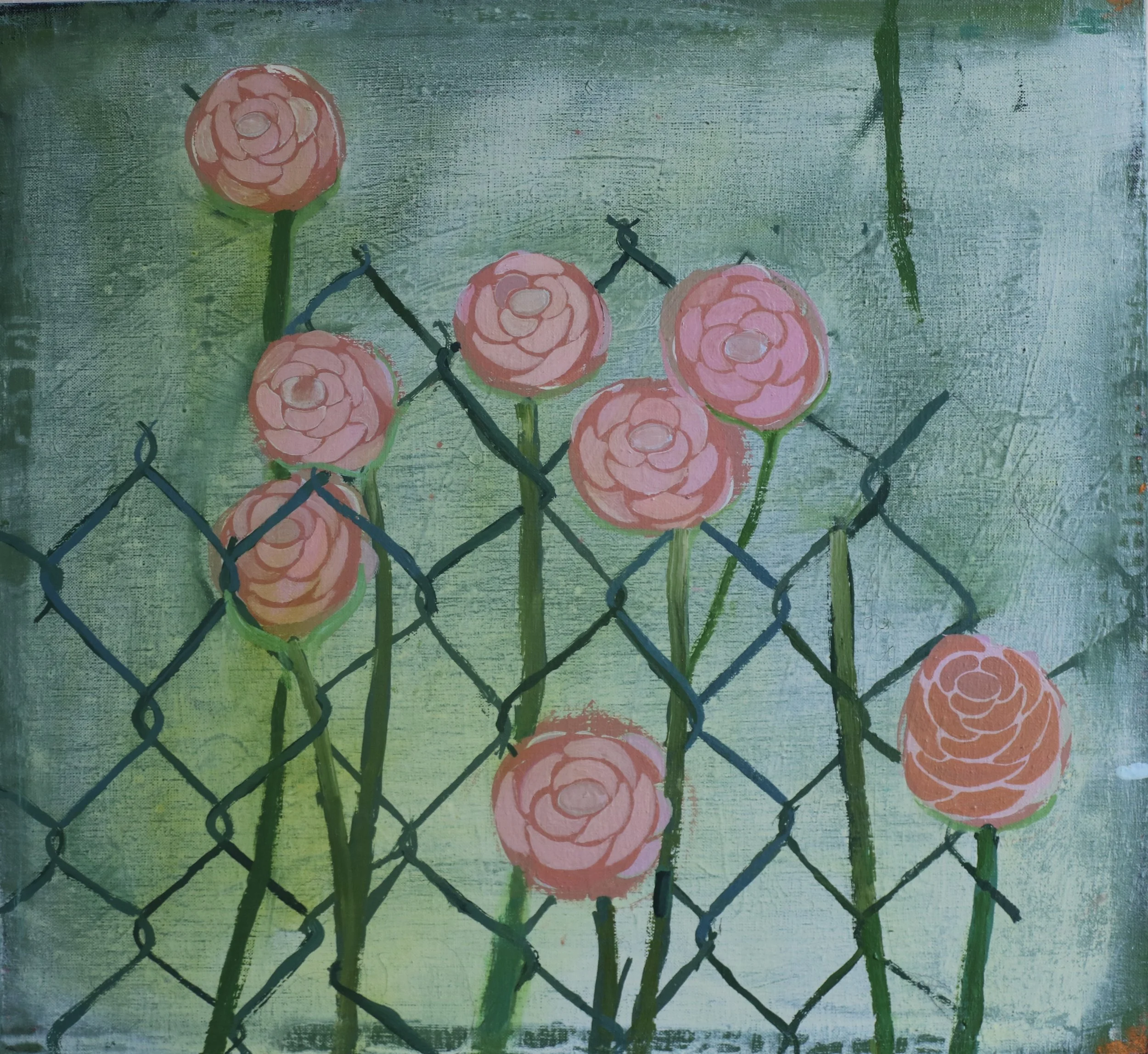 Tangled Blues, 2026, oil on linen, 46cm by 50cm