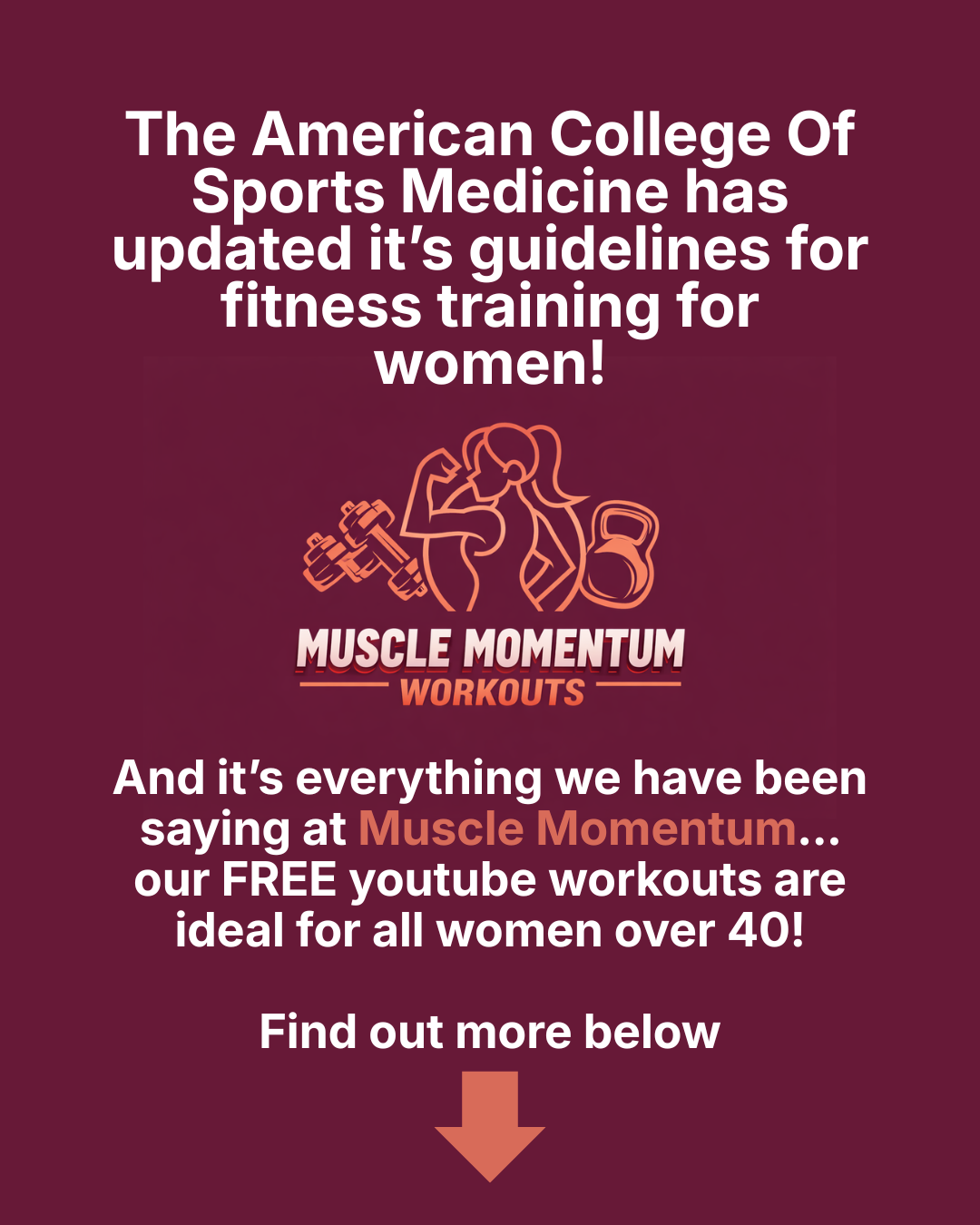 ACSM Fitness Guidelines for Women Over 40: Build Strength, Boost Energy &amp; Thrive with Muscle Momentum