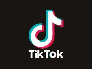 TikTok logo with a black background