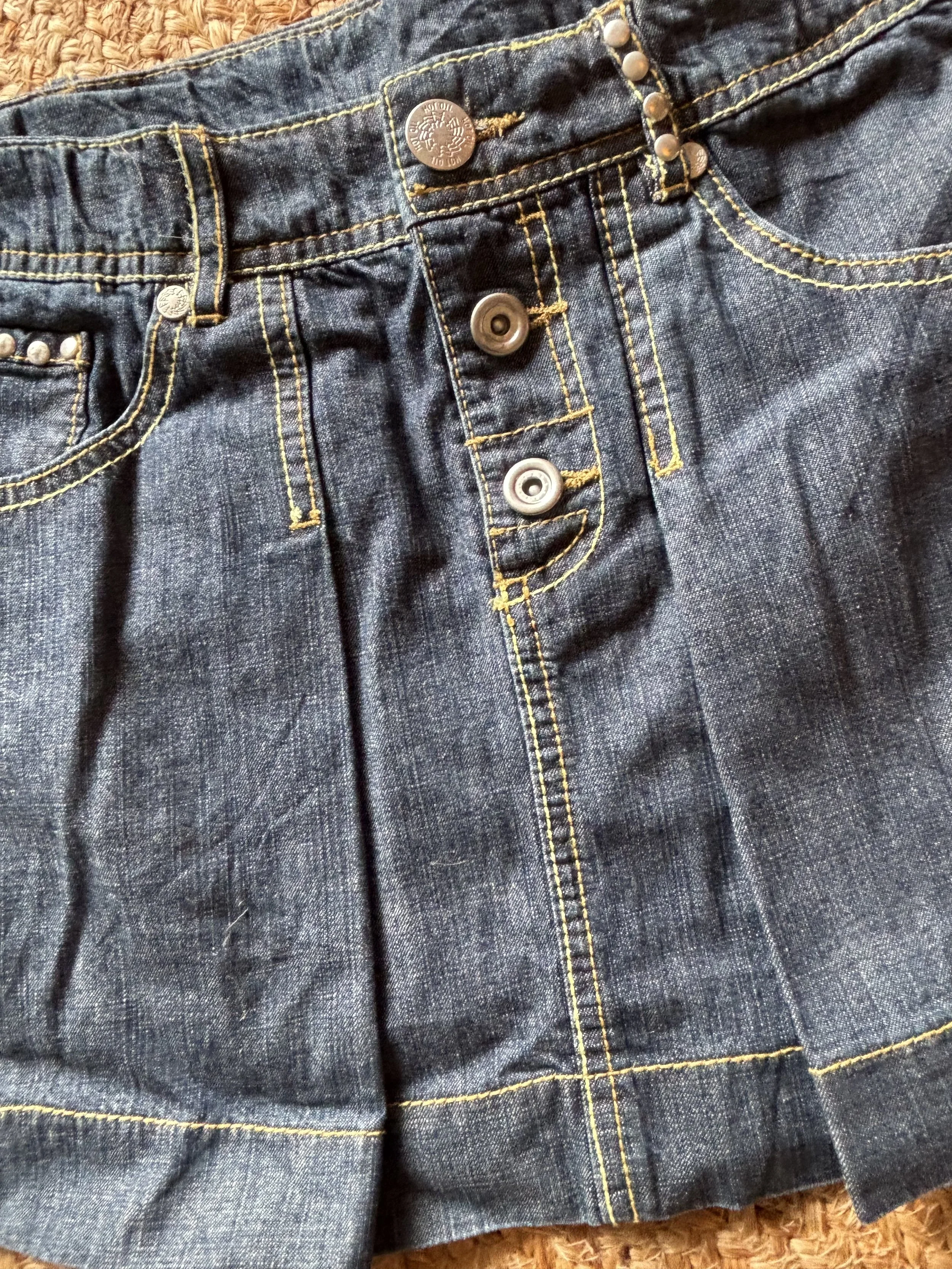 Y2K Denim Mini Skirt with pockets