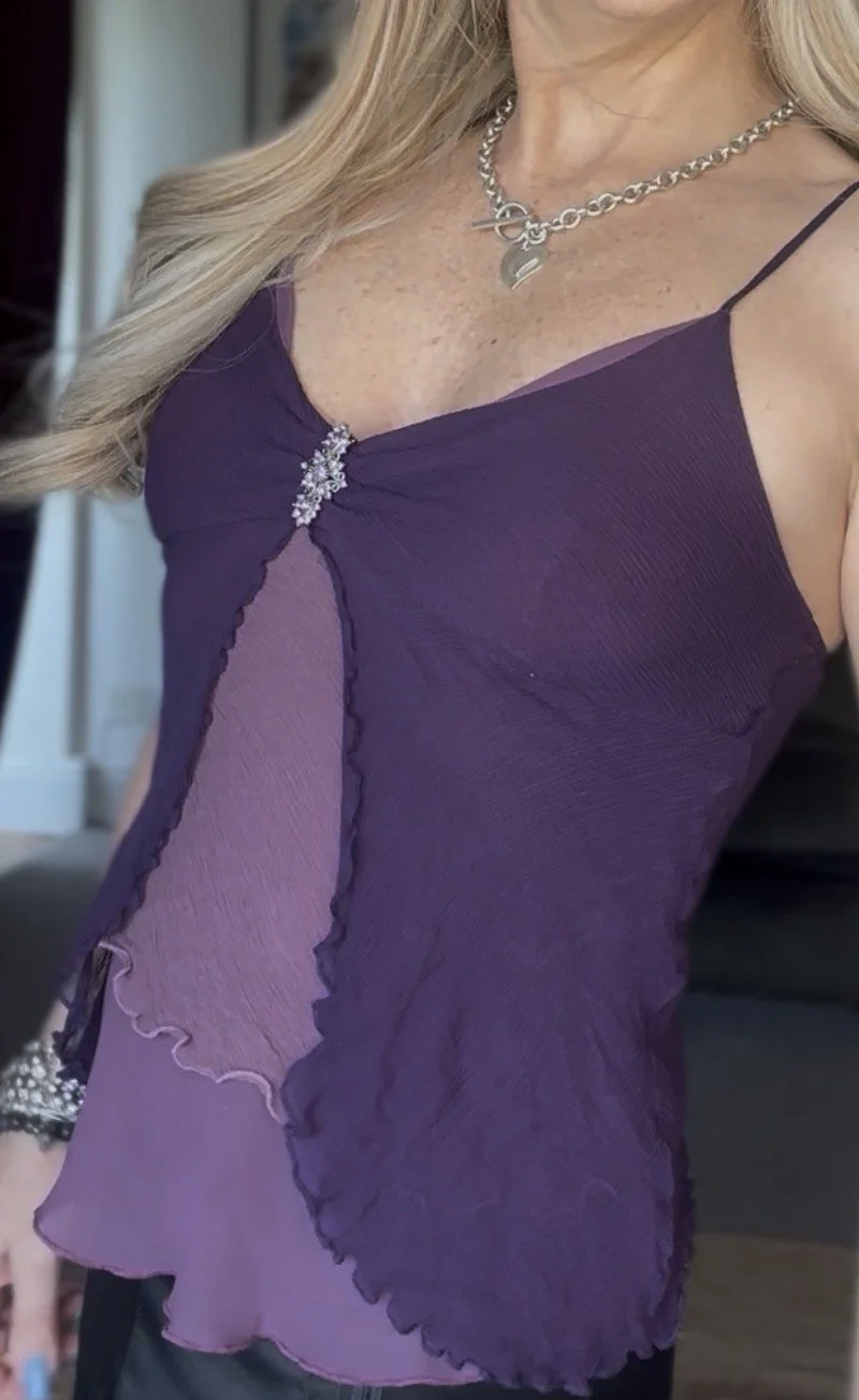 Vintage Glam Purple Camisole XS