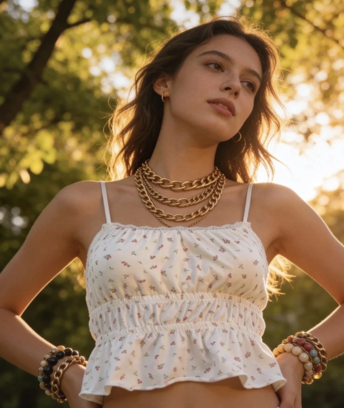 Cute ditsy floral cami XS