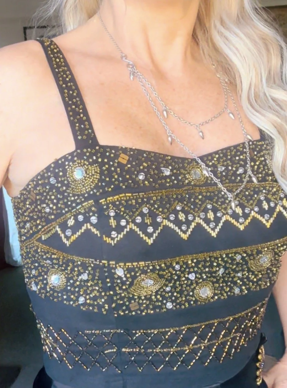 Stunning black cropped cami