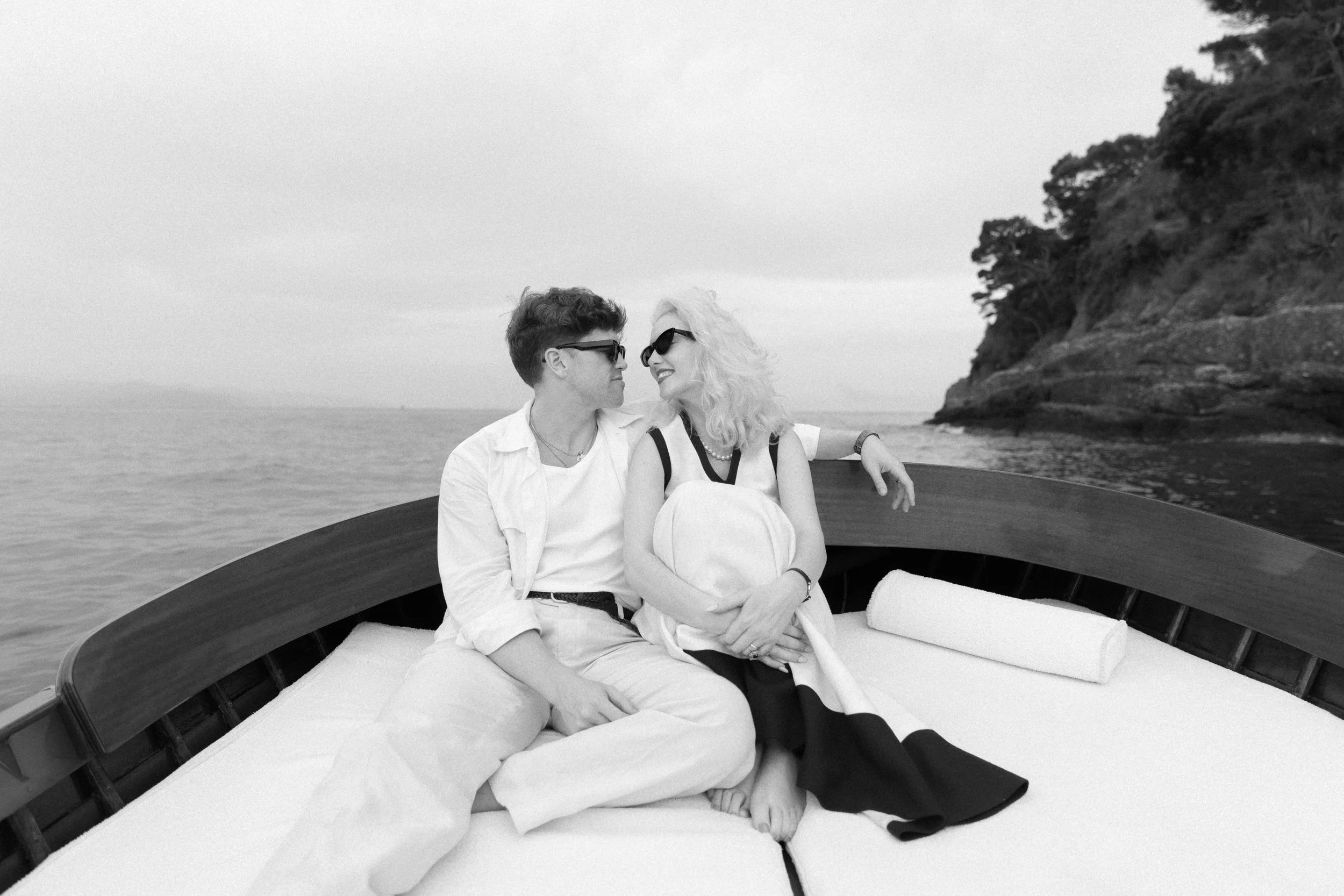 Engagement shoot in Portofino, Italy, timeless and emotional.