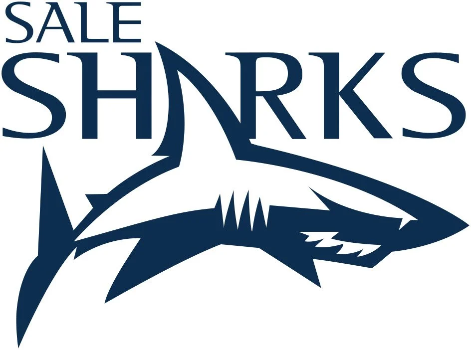 Sale Sharks Rugby Union Team Logo.
