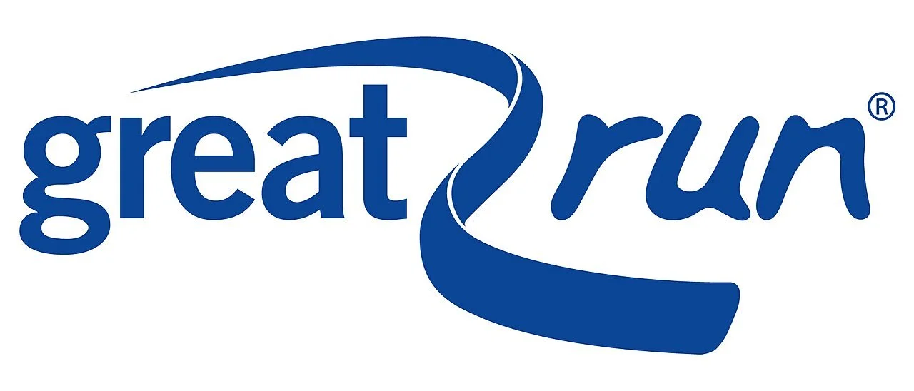 The Great Run logo with a stylized swoosh connecting the words 'great' and 'run' in blue text.