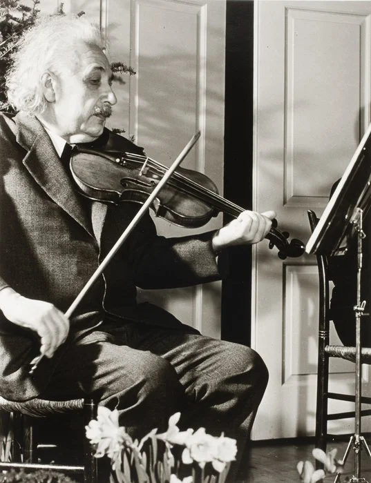 Einstein playing violin