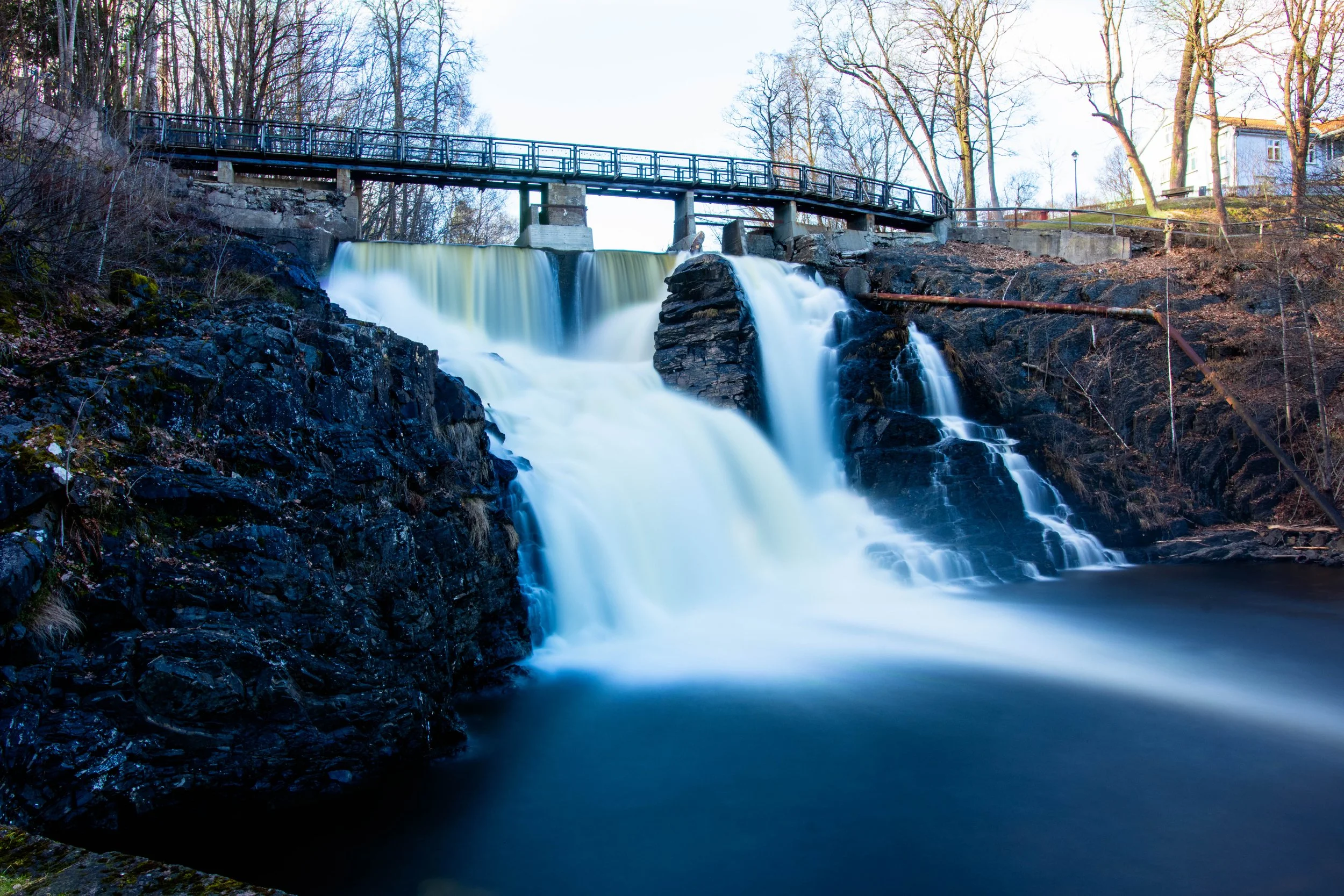 Granfossen in Lysakerelven in Oslo. 