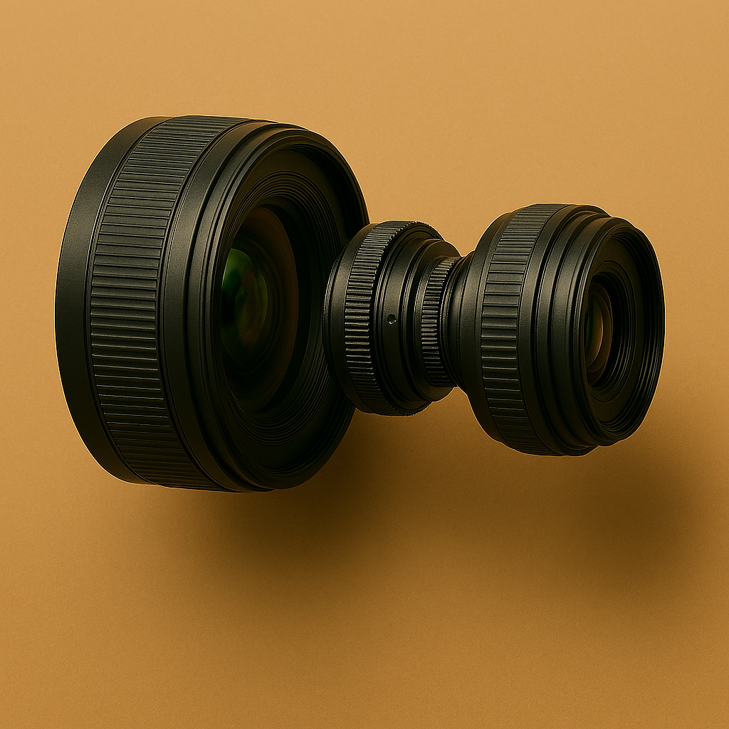 Reverse mounted lenses.