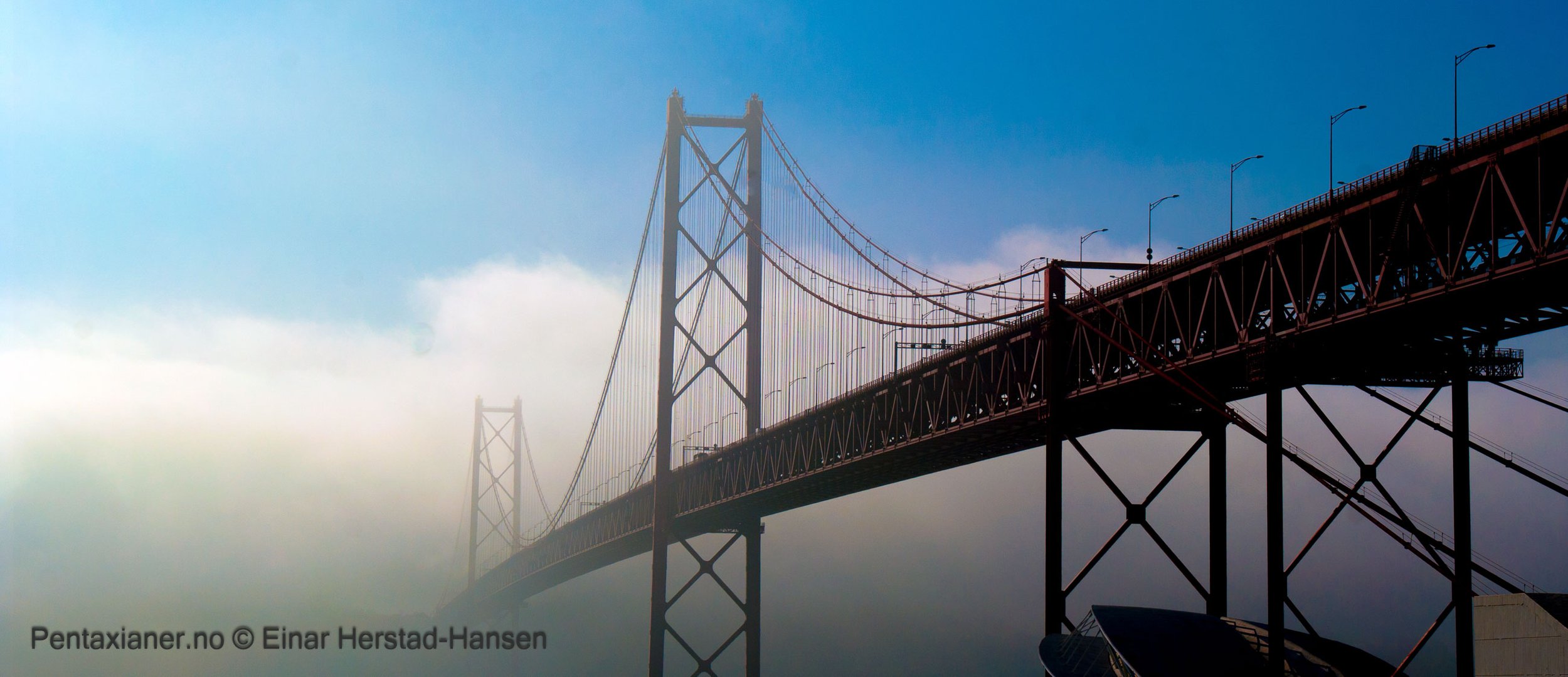 The 25 de Abril Bridge in Lisbon, Portual.