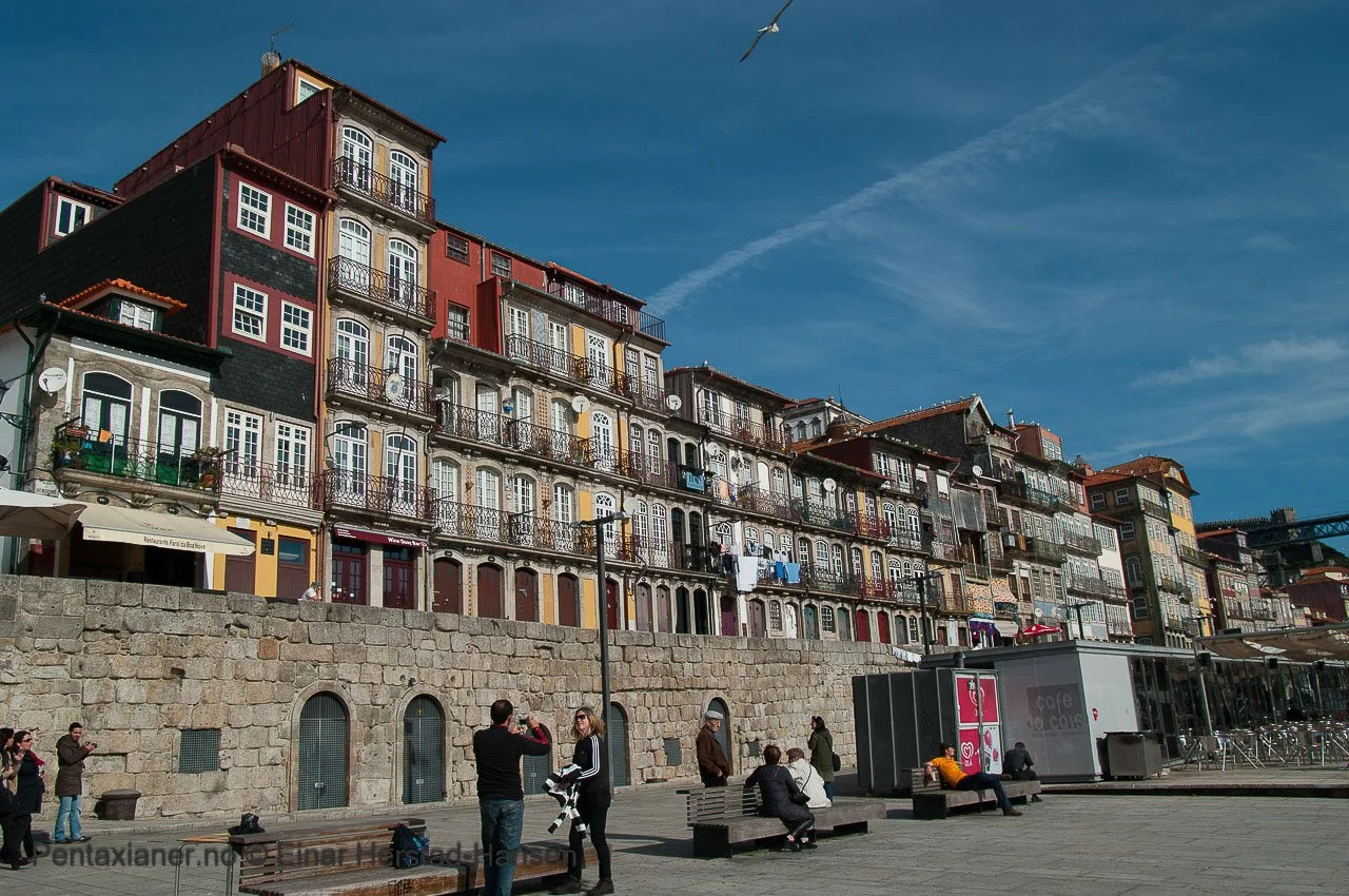 Buildings by the Duro river in Porto, Portugal. 