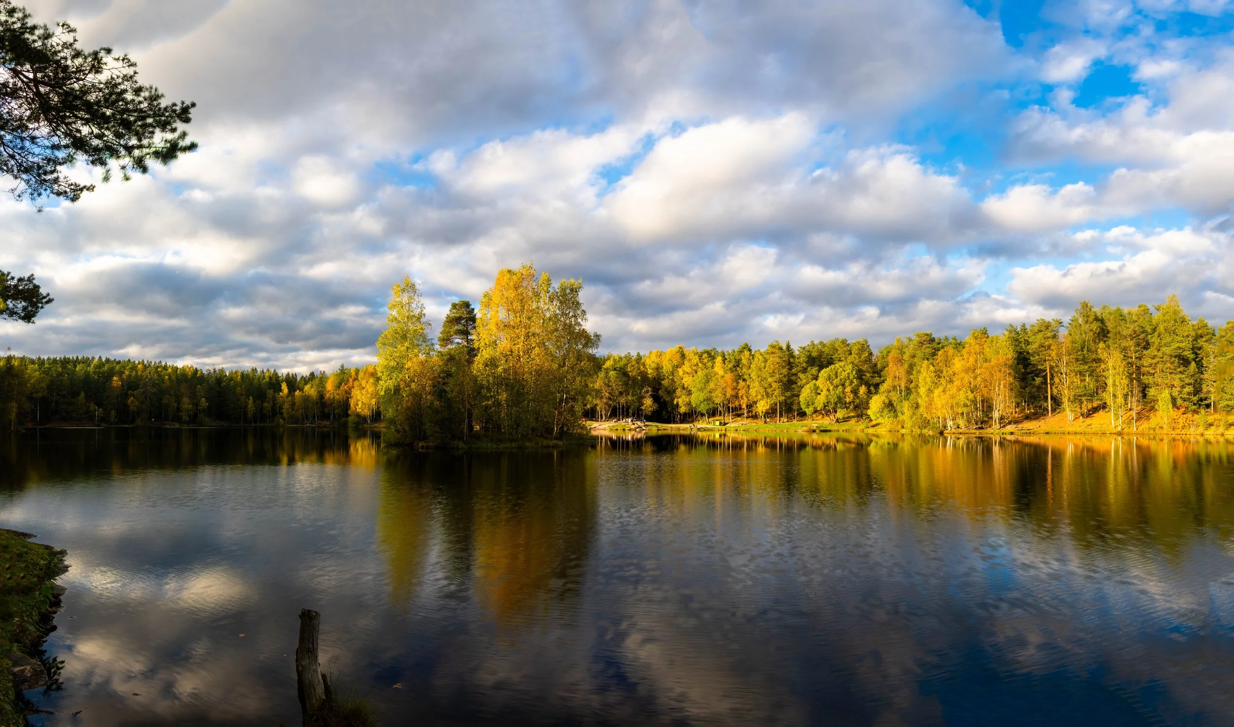 Vesletjern in Oslo Autumn day.