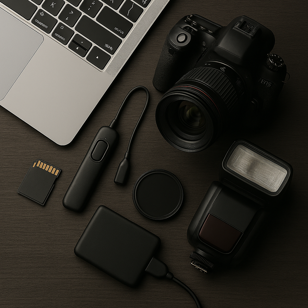 Example of some equiåtment used for editing images.