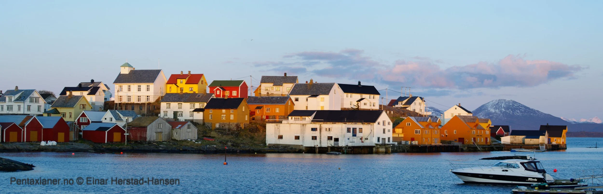A small, old fishing village in Bjørnsund outside Molde in Norway. 