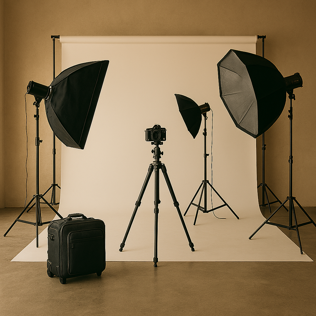 Image of a photo studio. Picture created with Copilot.