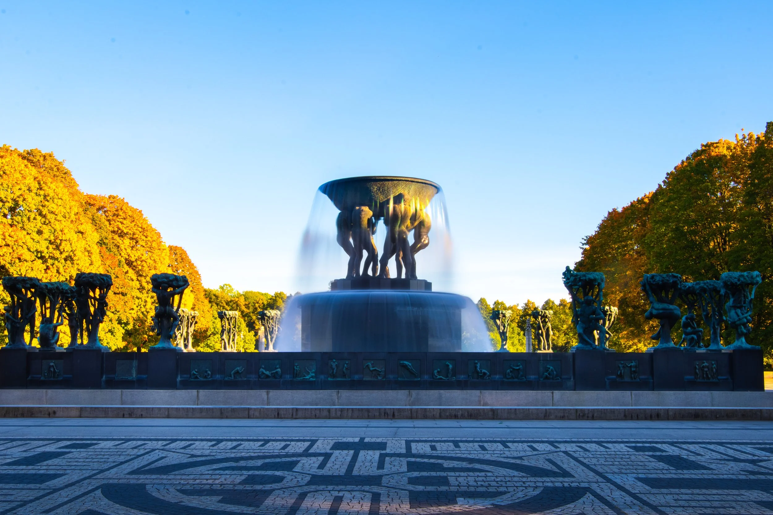 A fountain in the Vigerlands park in Oslo. 