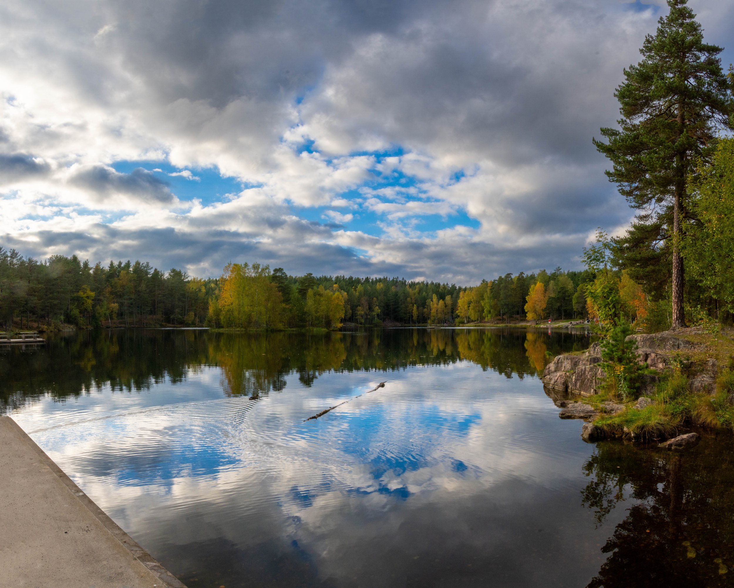 Vesletjern in Oslo autumd day.