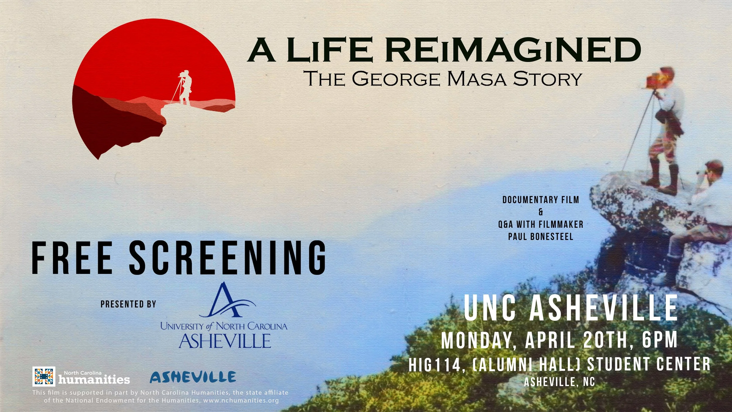 Free Screening at UNC Asheville, director Paul Bonesteel attending