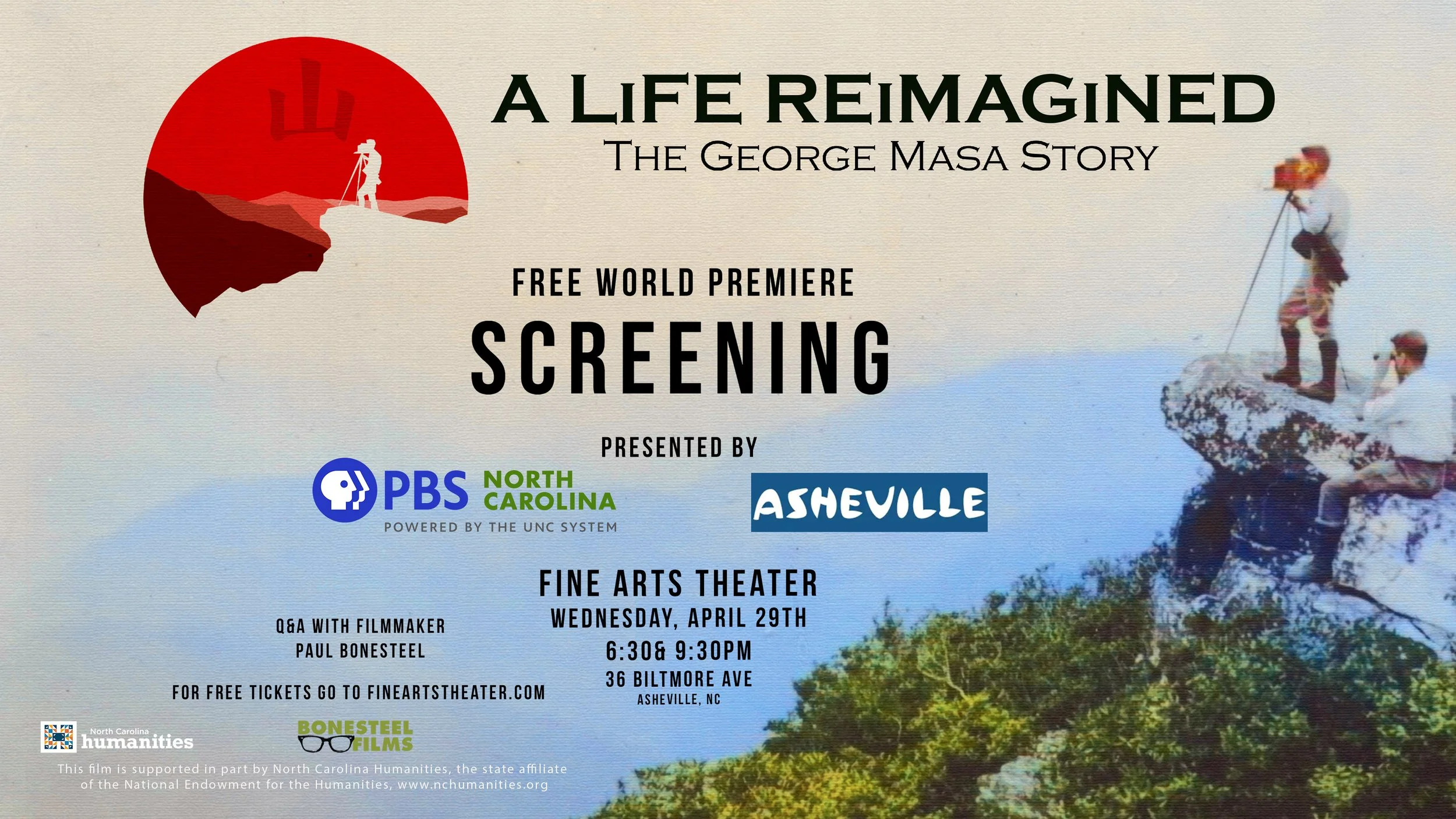 OFFICIAL WORLD PREMIER Presented by PBS NC and Explore Asheville
