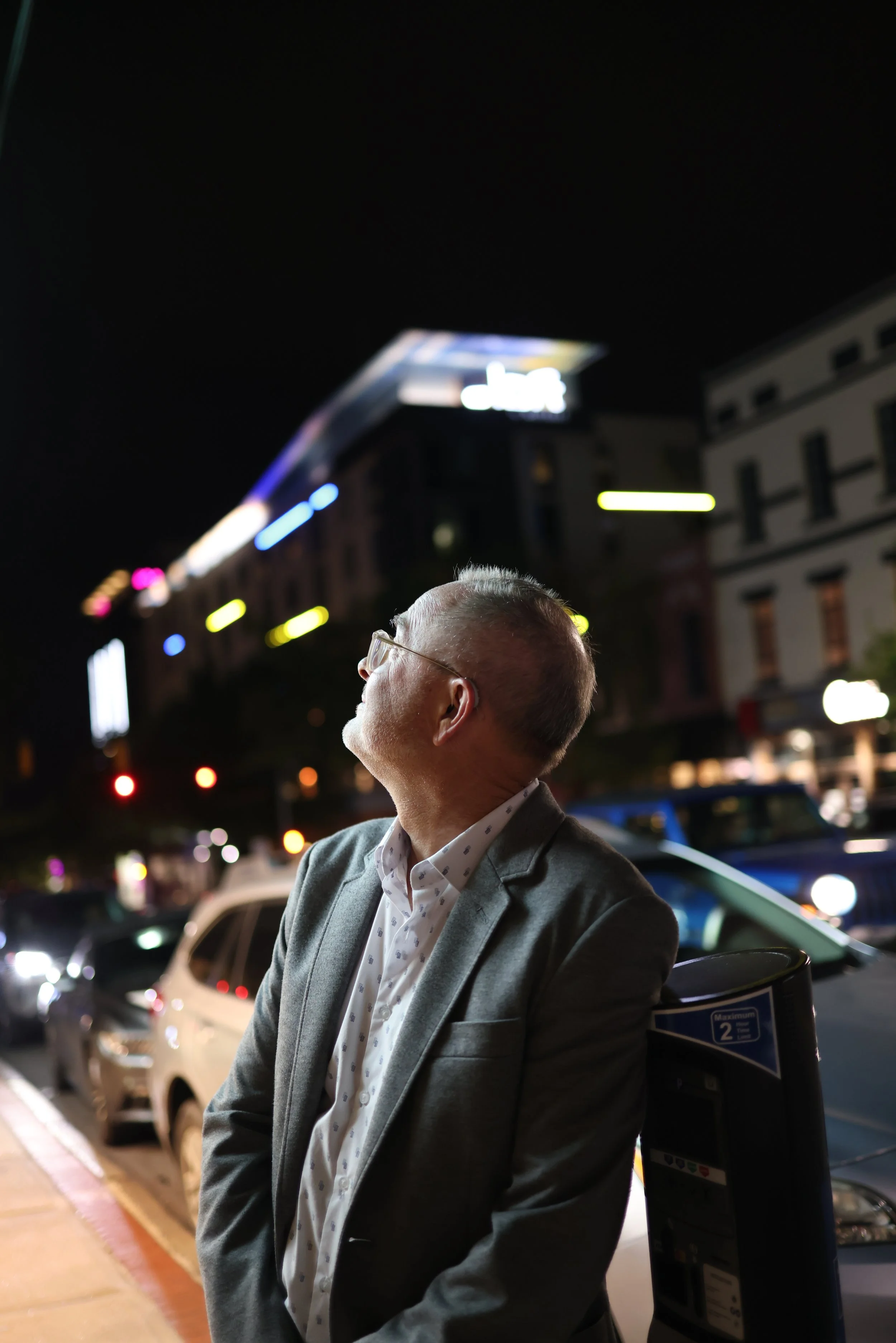 Director Paul Bonesteel looks at Fine Arts marquee