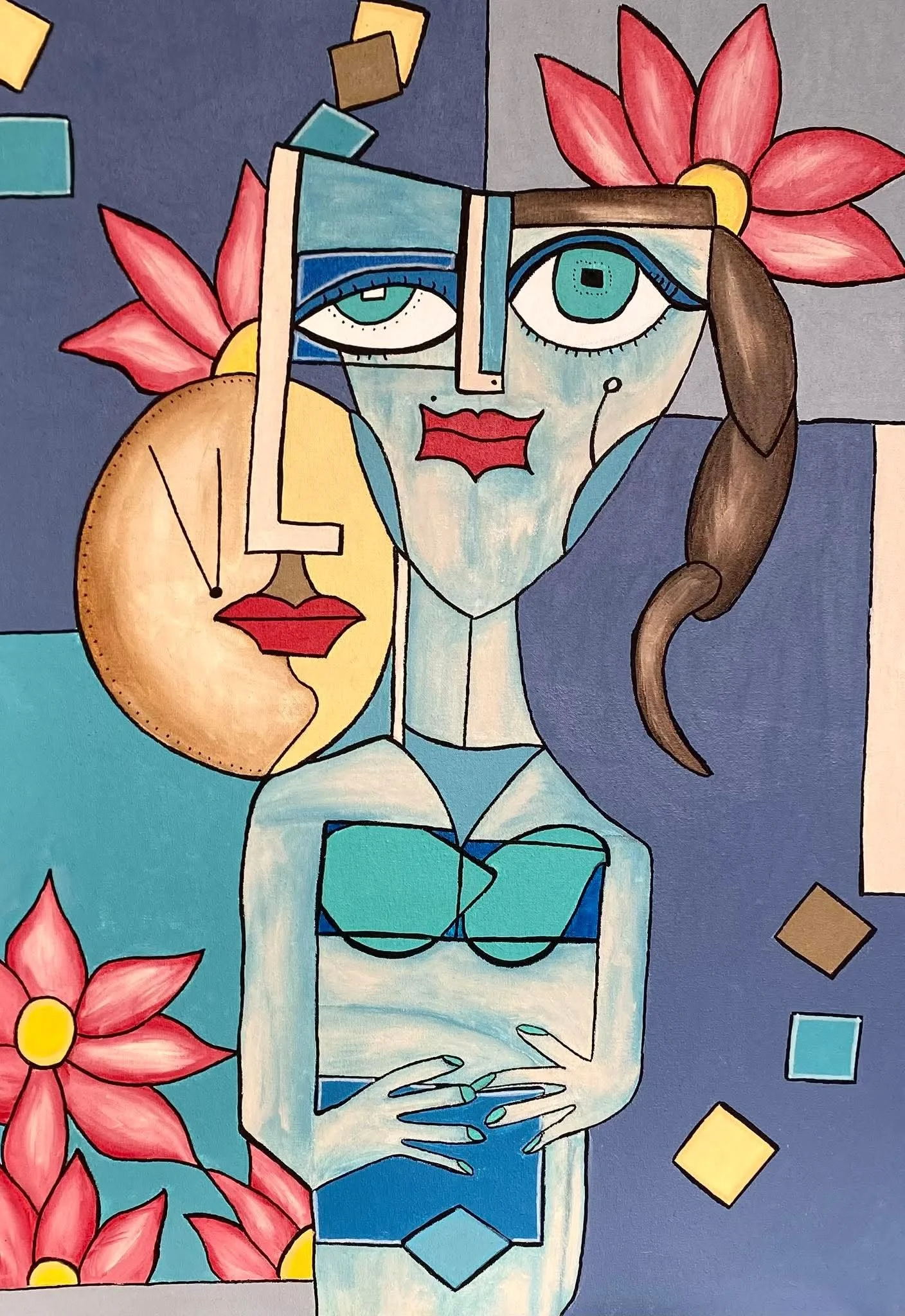 JOLIEN HENRIET -  square thinking - 2025
Acryl op canvas